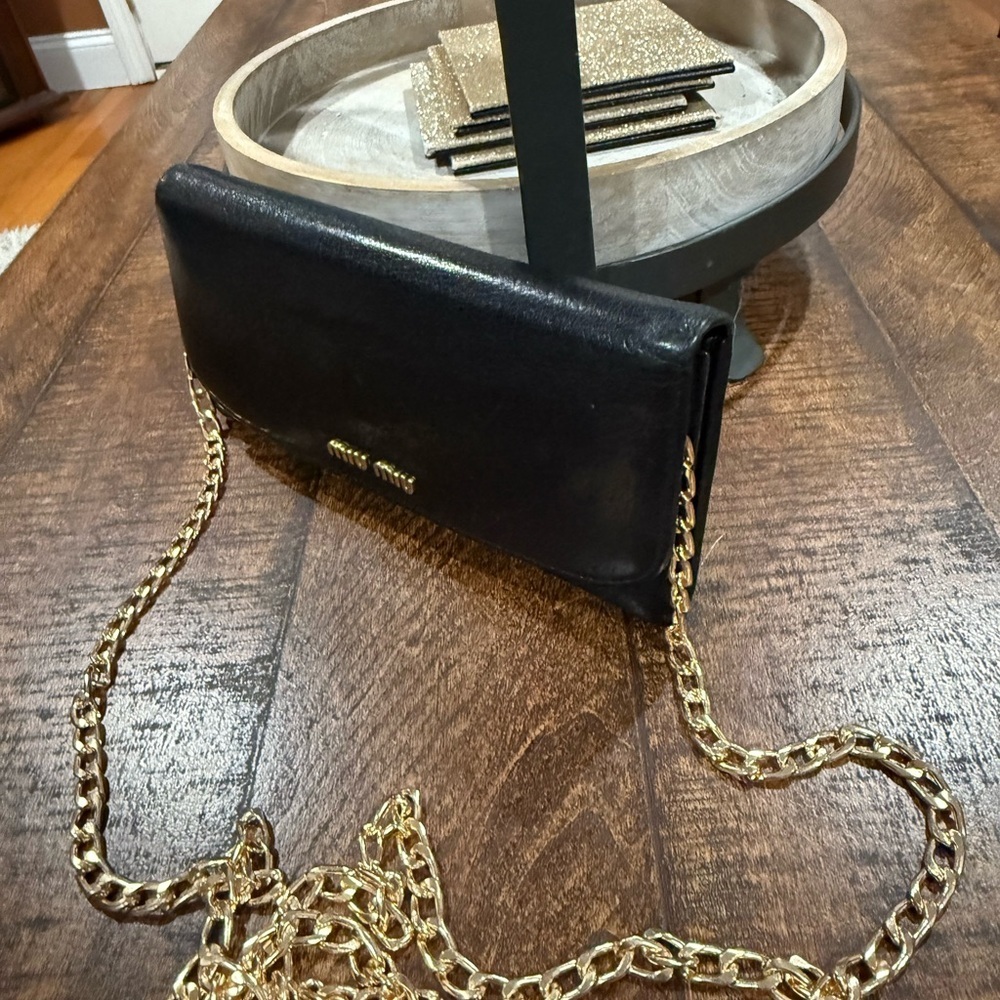 Miu Miu Black Leather Bifold wallet with card holder - Picture 10 of 10